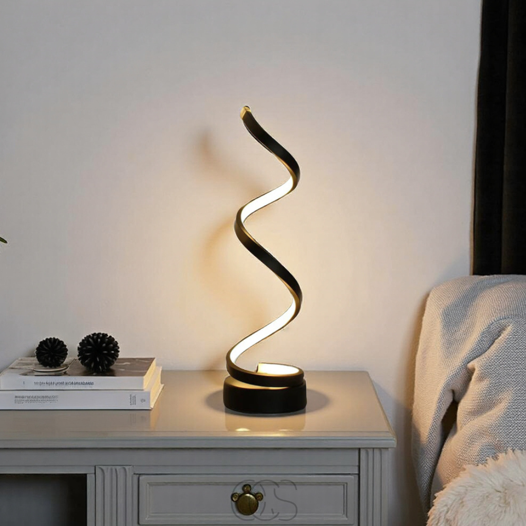 Vivrek - Lámpara Espiral – diseño moderno con 3 colores de luz y LED de bajo consumo