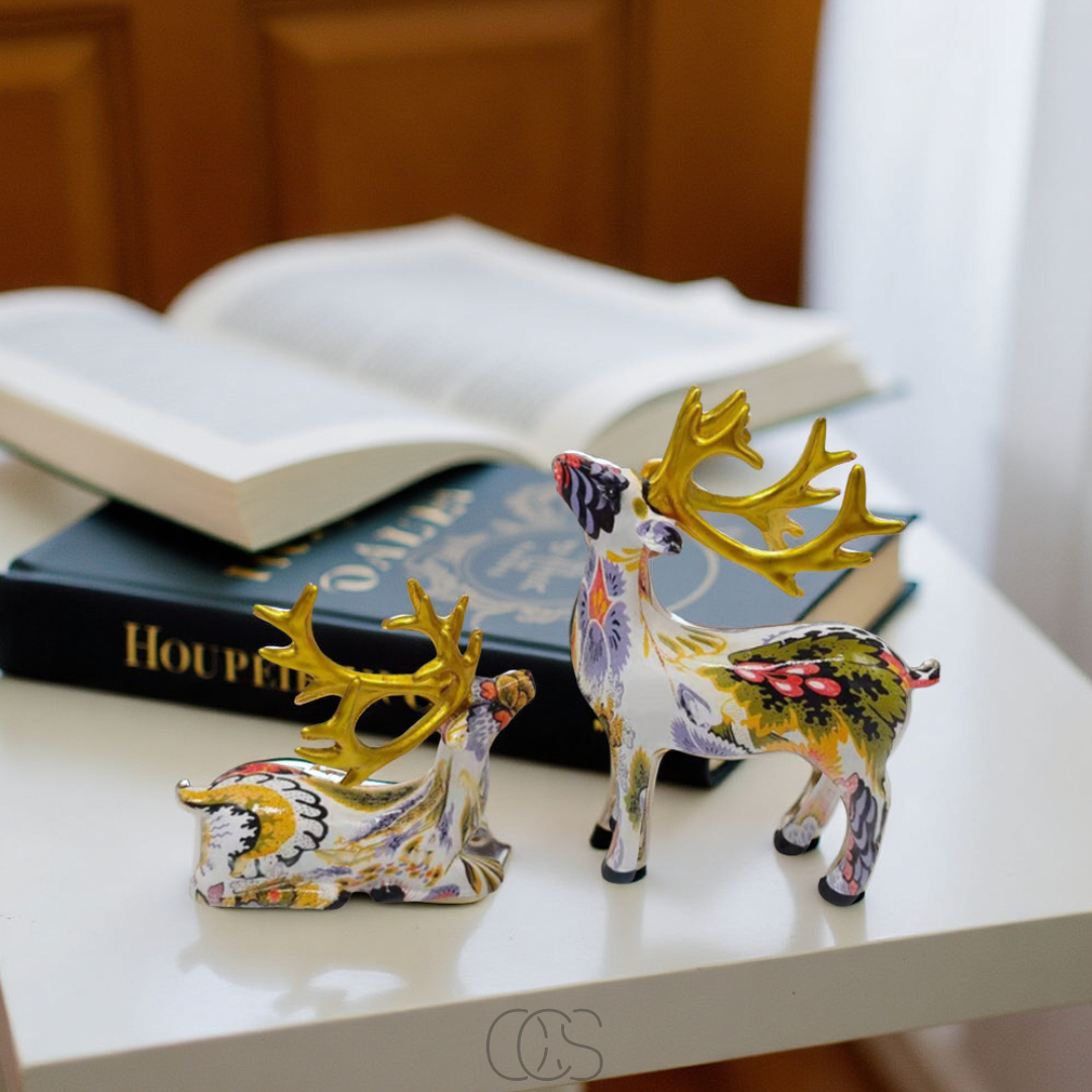 Vivrek - Abstract Deer Sculpture - Decorative Table Sculpture in Resin