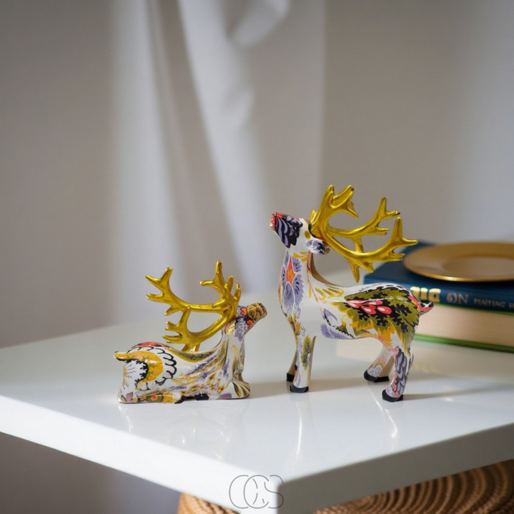 Vivrek - Escultura Abstracta de Ciervo - Escultura Decorativa de Mesa en Resina