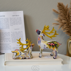 Vivrek - Escultura Abstracta de Ciervo - Escultura Decorativa de Mesa en Resina