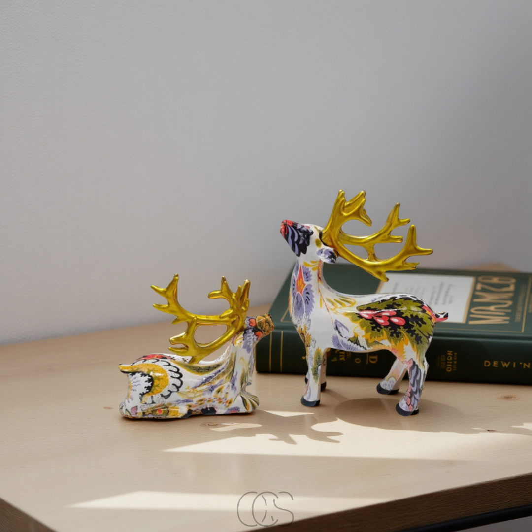 Vivrek - Escultura Abstracta de Ciervo - Escultura Decorativa de Mesa en Resina