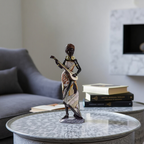 Vivrek - Conjunto de Estatuas de Músicos Africanos - Esculturas Decorativas