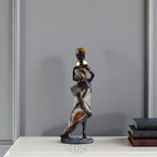 Vivrek - Conjunto de Estatuas de Músicos Africanos - Esculturas Decorativas