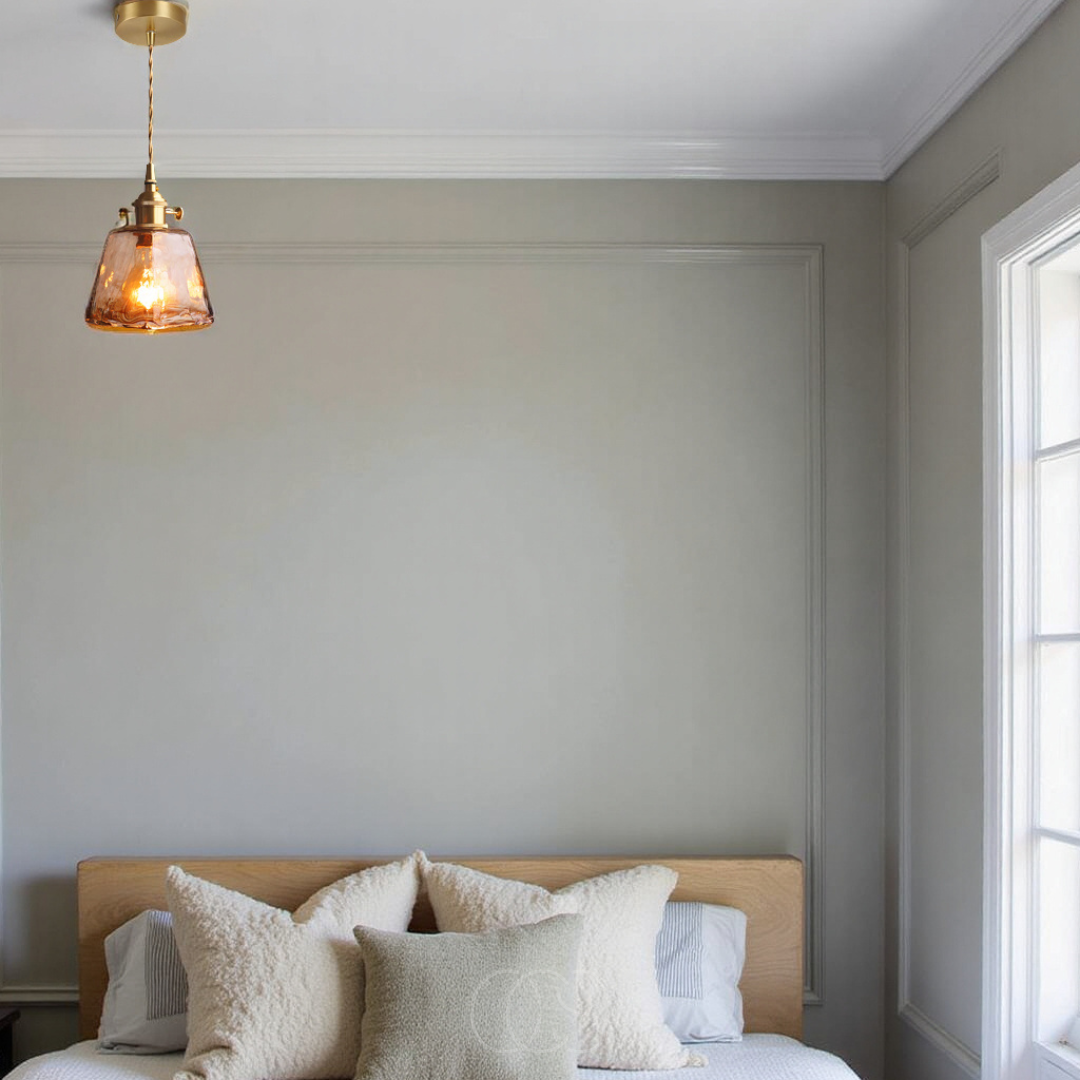 Vivrek - Amber Glass Pendant Lamp – Warm Light & Stylish Design