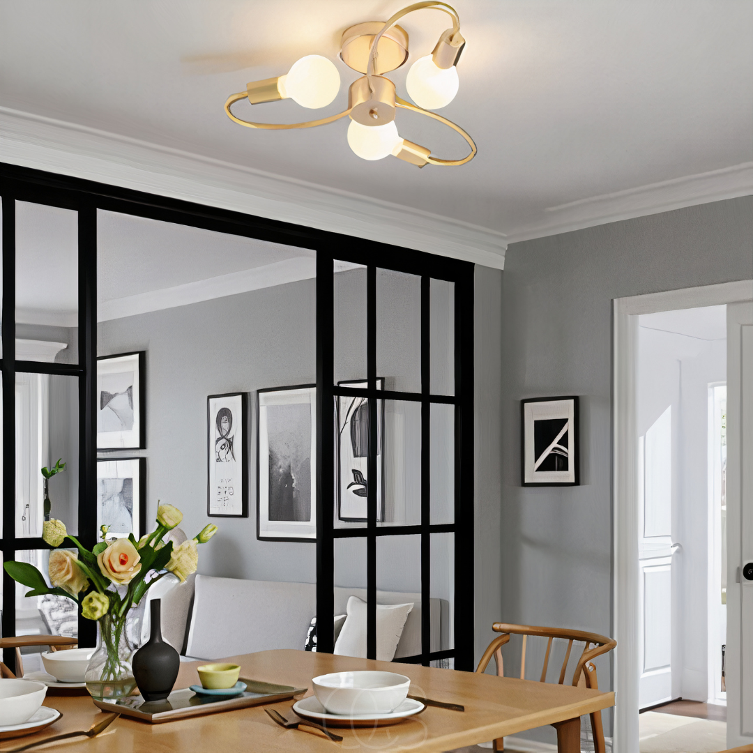 Vivrek - Ceiling Lamp with 3 Braided Balls – Modern Design