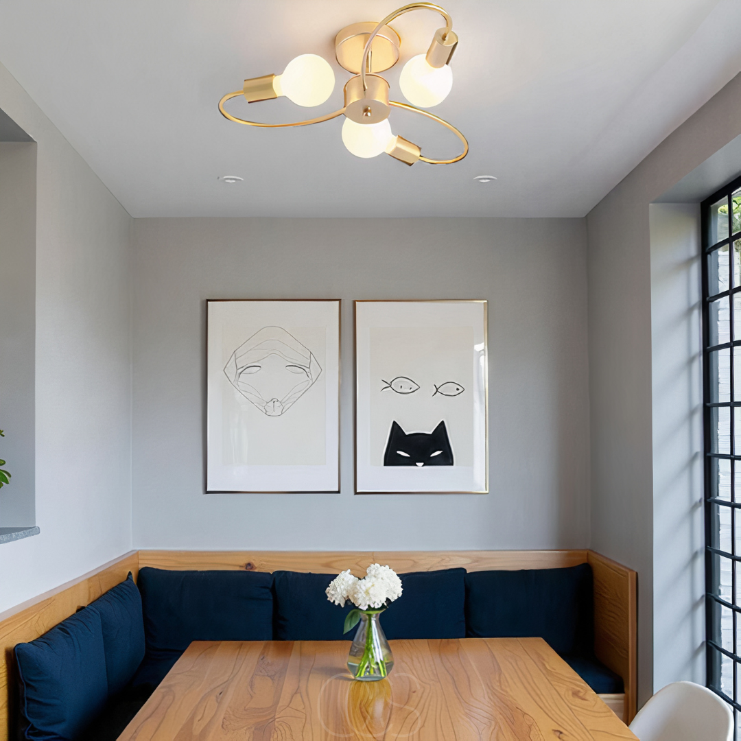 Vivrek - Ceiling Lamp with 3 Braided Balls – Modern Design