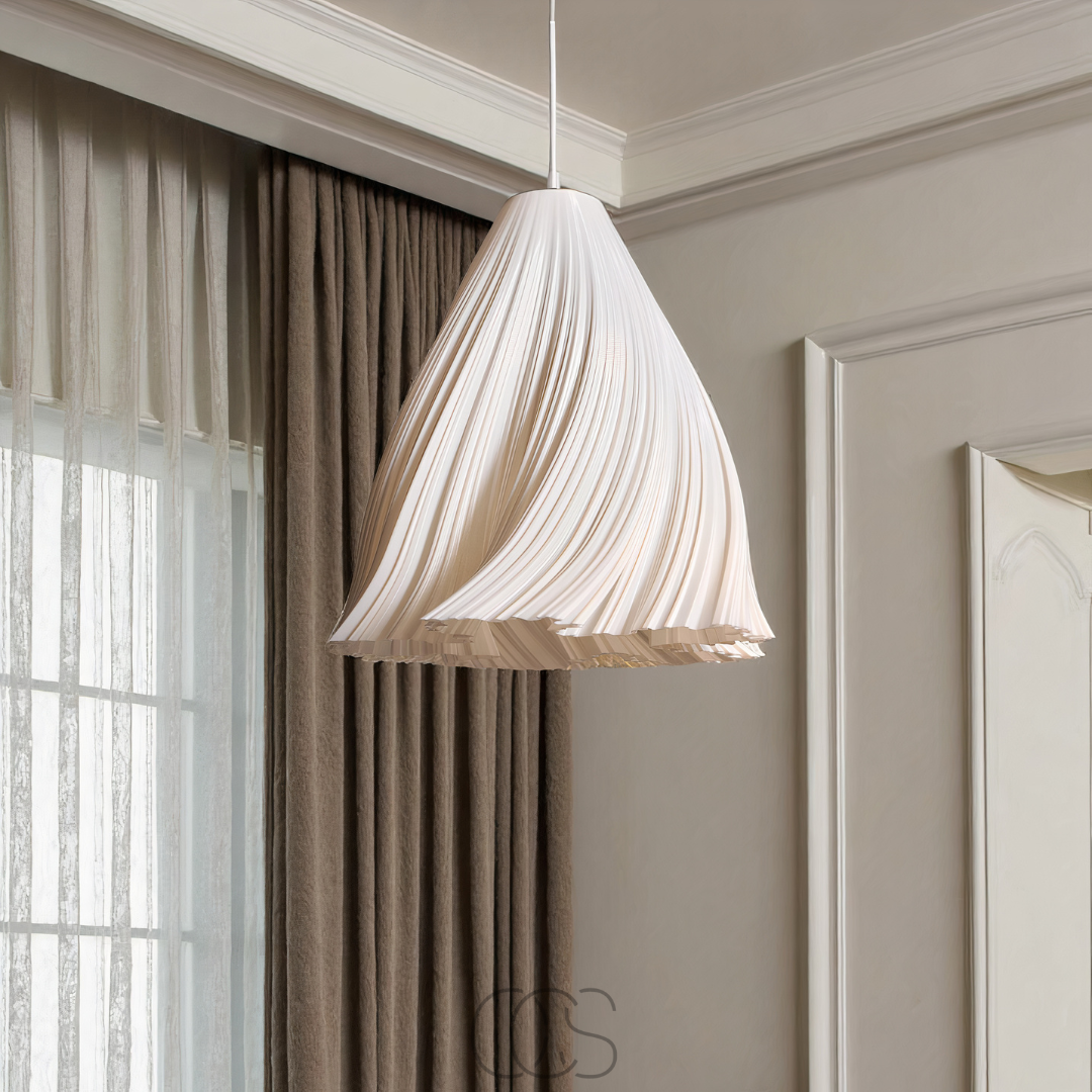 Vivrek - Lámpara de Techo de Tela Ventiladora - Textiles Modernos