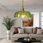 Vivrek - Glass Flower Pendant Lamp - Vintage Design