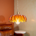 Vivrek - Glass Flower Pendant Lamp - Vintage Design