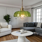 Vivrek - Glass Flower Pendant Lamp - Vintage Design