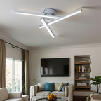 Vivrek - Lámpara de Techo LED Triangular - Lámpara de Diseño en Níquel Satinado