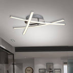 Vivrek - Lámpara de Techo LED Triangular - Lámpara de Diseño en Níquel Satinado