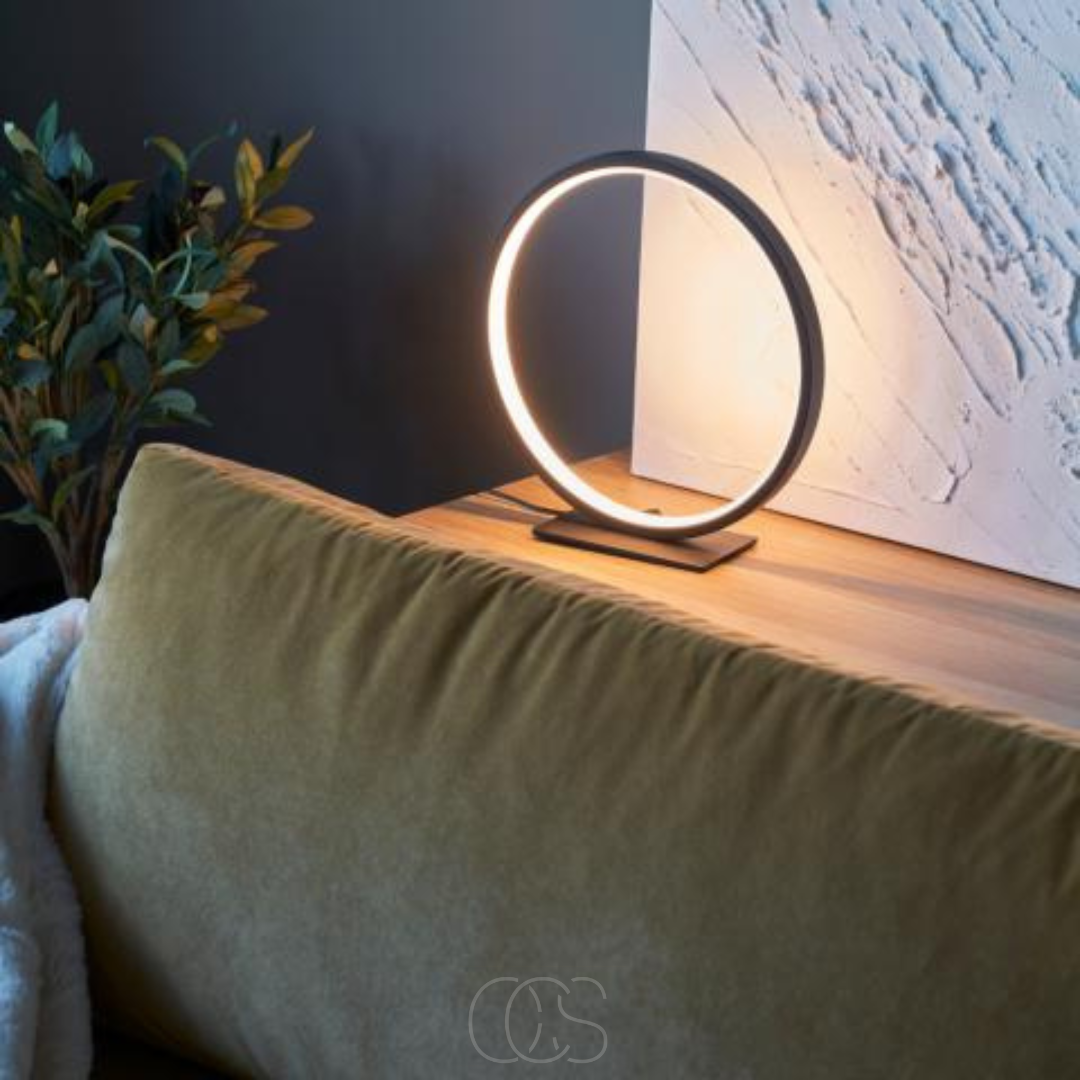 Vivrek - Lámpara de Mesa LED en Forma de Anillo - Diseño Moderno Minimalista
