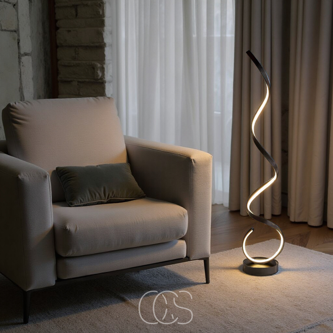Vivrek - Lámpara de Pie Espiral LED Regulable