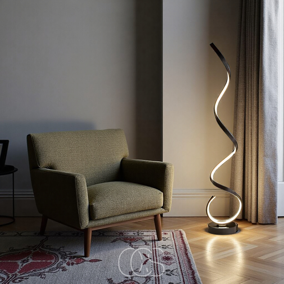 Vivrek - Lámpara de Pie Espiral LED Regulable