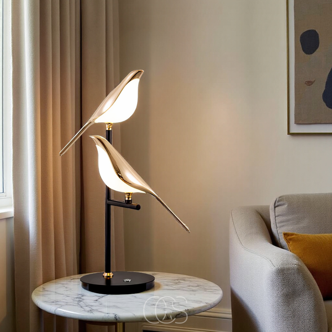 Vivrek - LED Table Lamp with Golden Bird – Warm Atmospheric Light