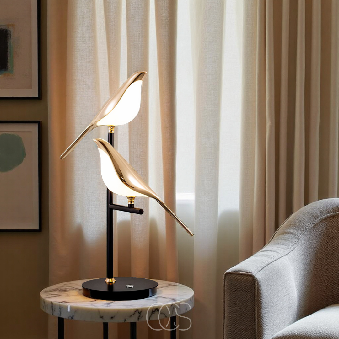 Vivrek - LED Table Lamp with Golden Bird – Warm Atmospheric Light