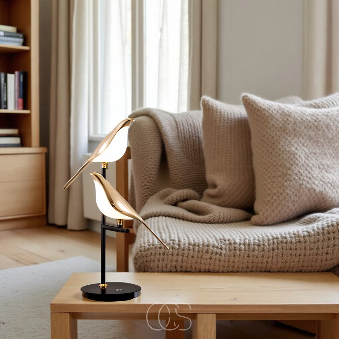 Vivrek - LED Table Lamp with Golden Bird – Warm Atmospheric Light