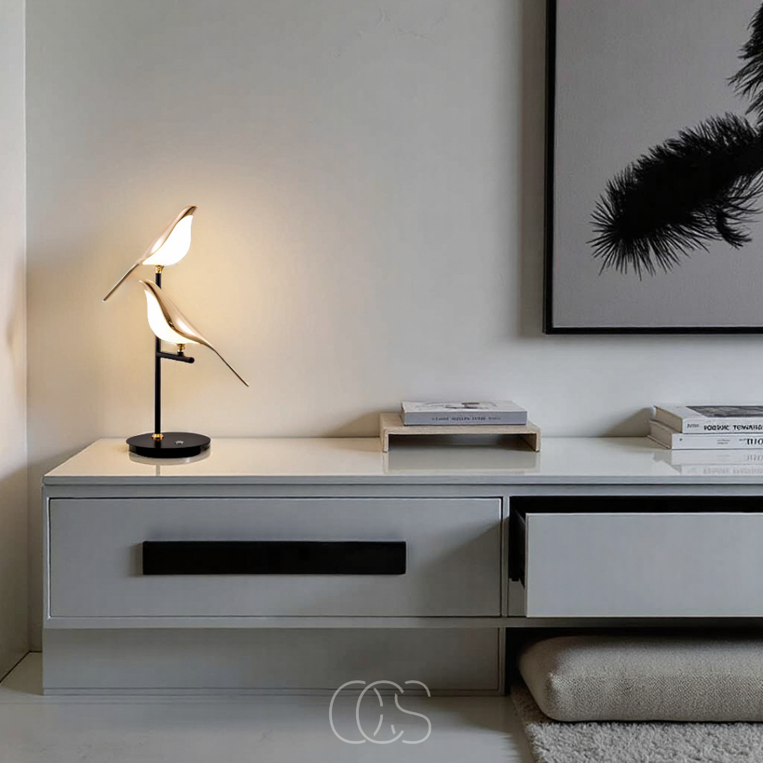Vivrek - LED Table Lamp with Golden Bird – Warm Atmospheric Light