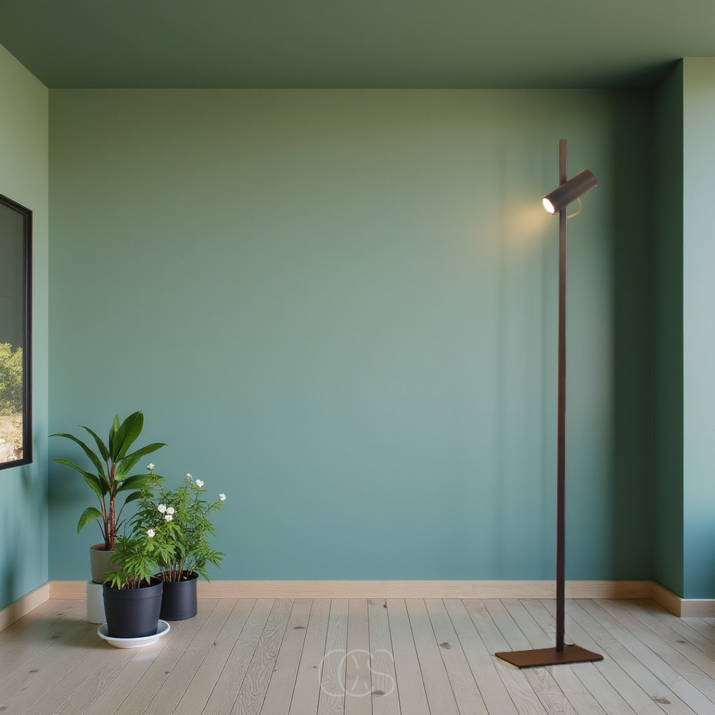 Vivrek - lámpara de pie LED con foco - lámpara de lectura