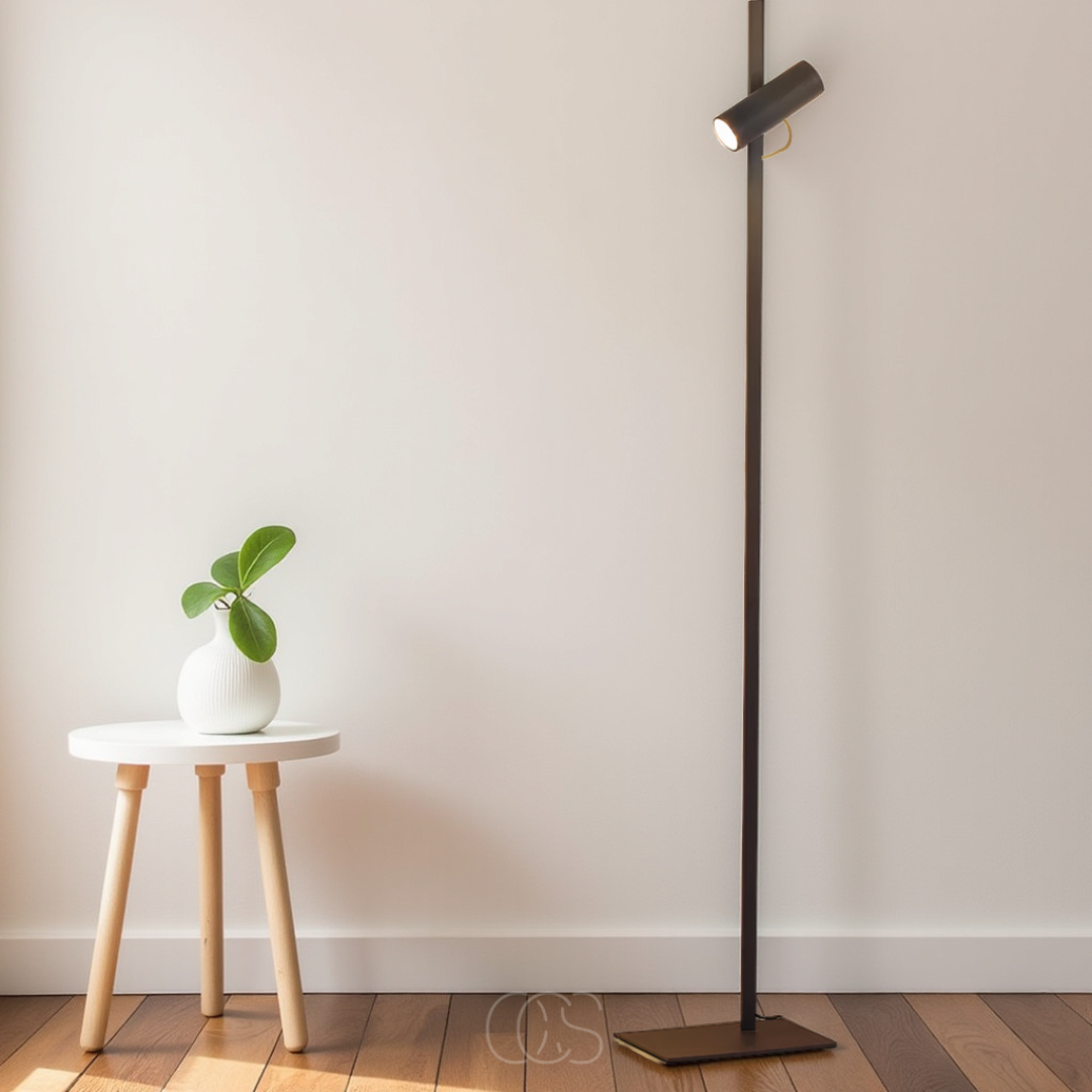Vivrek - lámpara de pie LED con foco - lámpara de lectura