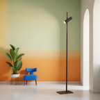 Vivrek - lámpara de pie LED con foco - lámpara de lectura