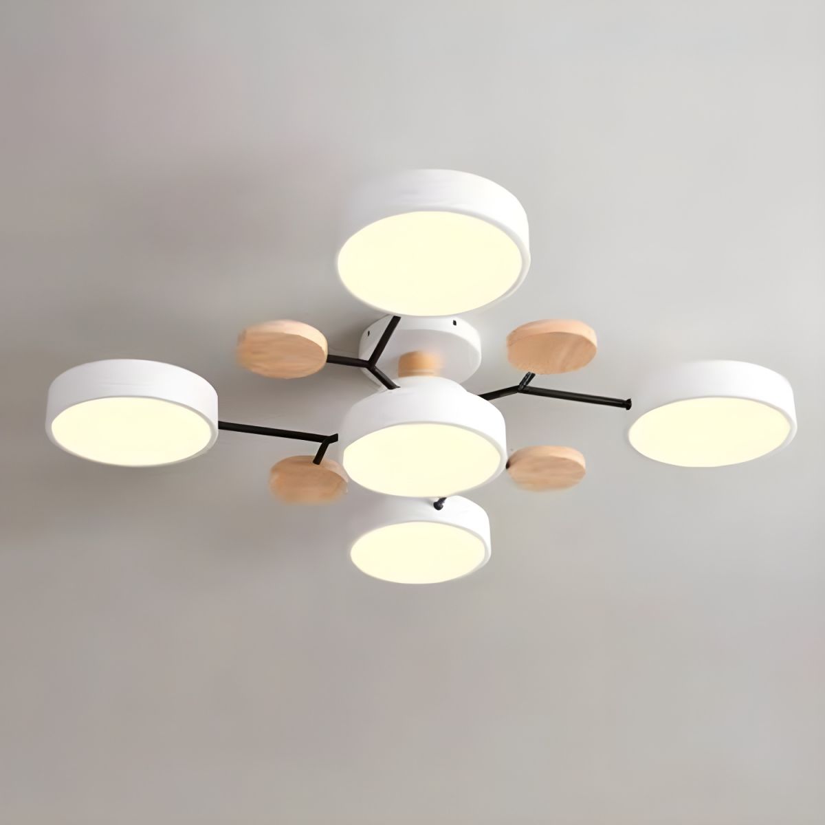 Vivrek - Lámpara de Techo LED de Metal Macaron - Regulable 3-Colores