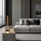Vivrek - Lámpara de Mesa LED Minimalista - Moderno Aluminio Negro Mate
