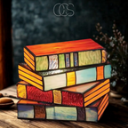 Vivrek - Lámpara de Mesa Tiffany Inalámbrica - Lámpara de Libro Mosaico