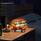 Vivrek - Lámpara de Mesa Tiffany Inalámbrica - Lámpara de Libro Mosaico