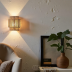 Vivrek - Lámpara de Pared Boho de Ratán