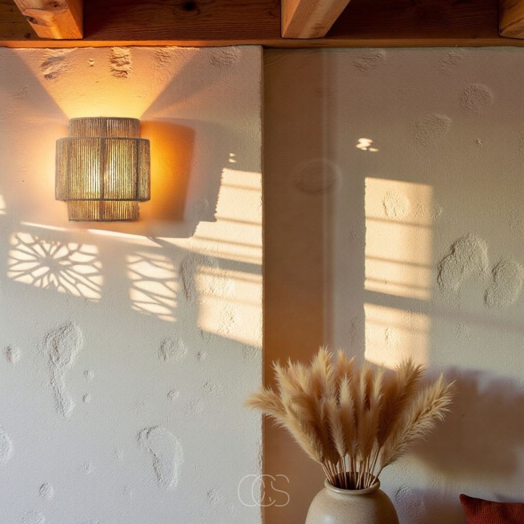 Vivrek - Rattan Boho Wall Lamp