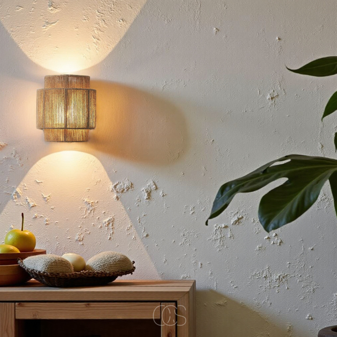 Vivrek - Rattan Boho Wall Lamp