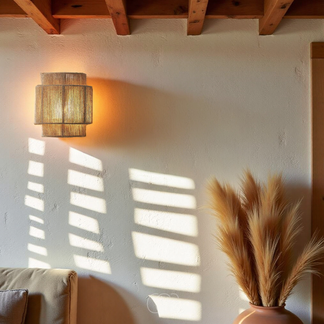 Vivrek - Rattan Boho Wall Lamp
