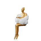 Vivrek - Escultura de Mujer Leyendo en Nube - Objeto de Arte en Resina