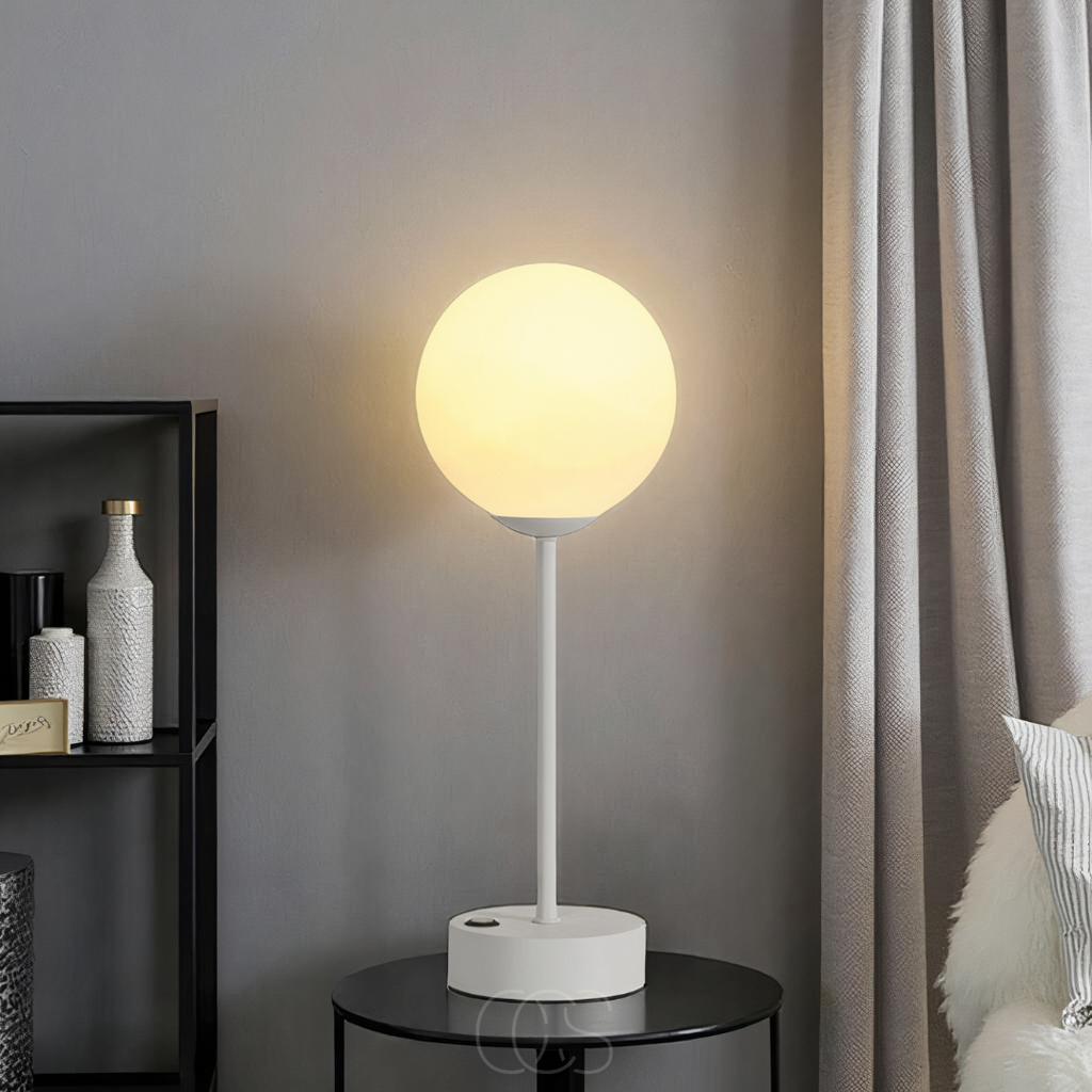 Vivrek - Lámpara de Mesa Esférica - Iluminación Elegante para Cualquier Interior