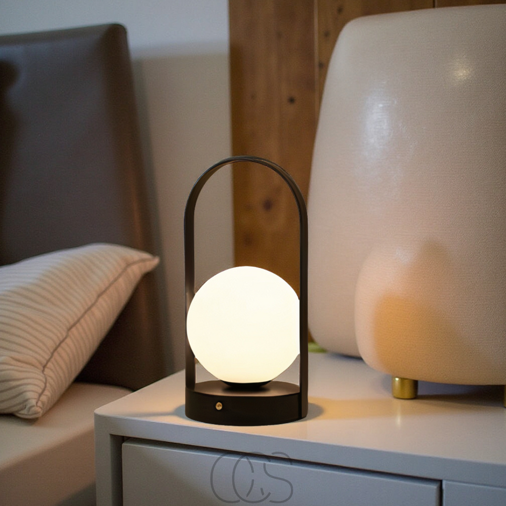 Vivrek - Lámpara de Mesa Esférica - Luz Nocturna LED Inalámbrica