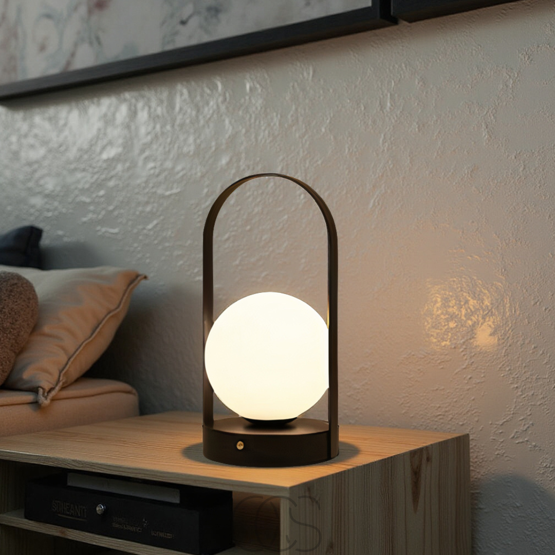 Vivrek - Lámpara de Mesa Esférica - Luz Nocturna LED Inalámbrica