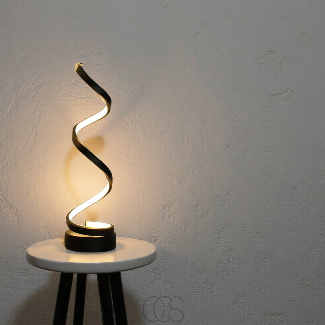 Vivrek - Lámpara Espiral – diseño moderno con 3 colores de luz y LED de bajo consumo