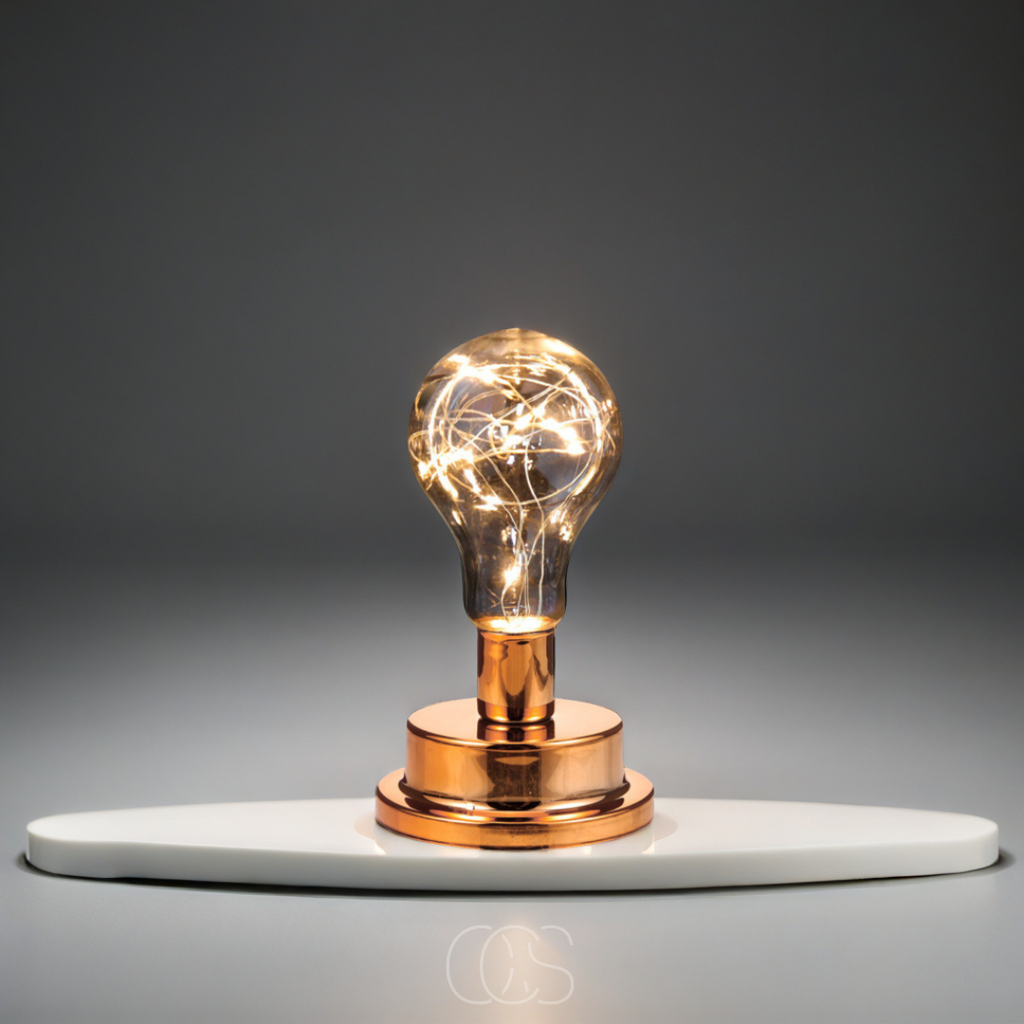 Vivrek - Table Lamp with Light Bulb - Vintage Industrial Design