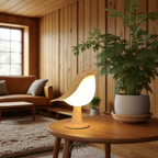 Vivrek - Lámpara de Pájaro de Madera - Lámpara de Mesa Inalámbrica con Luz Cálida