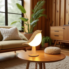 Vivrek - Lámpara de Pájaro de Madera - Lámpara de Mesa Inalámbrica con Luz Cálida