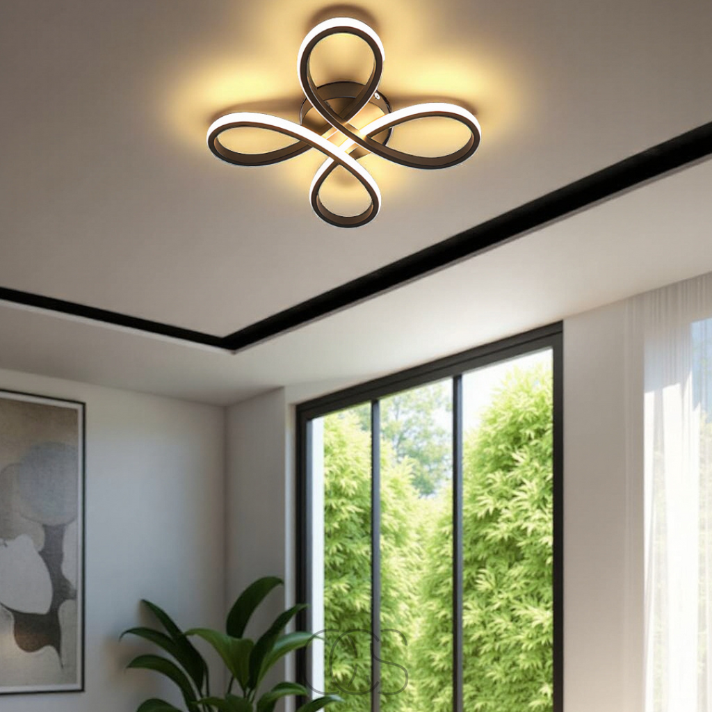 Vivrek – Lámpara de techo LED Klaver – Diseño moderno con función de atenuación atmosférica