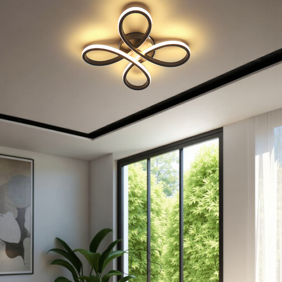 Vivrek – Lámpara de techo LED Klaver – Diseño moderno con función de atenuación atmosférica