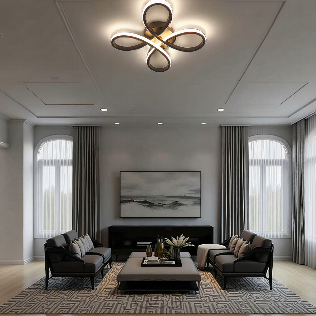 Vivrek – Lámpara de techo LED Klaver – Diseño moderno con función de atenuación atmosférica
