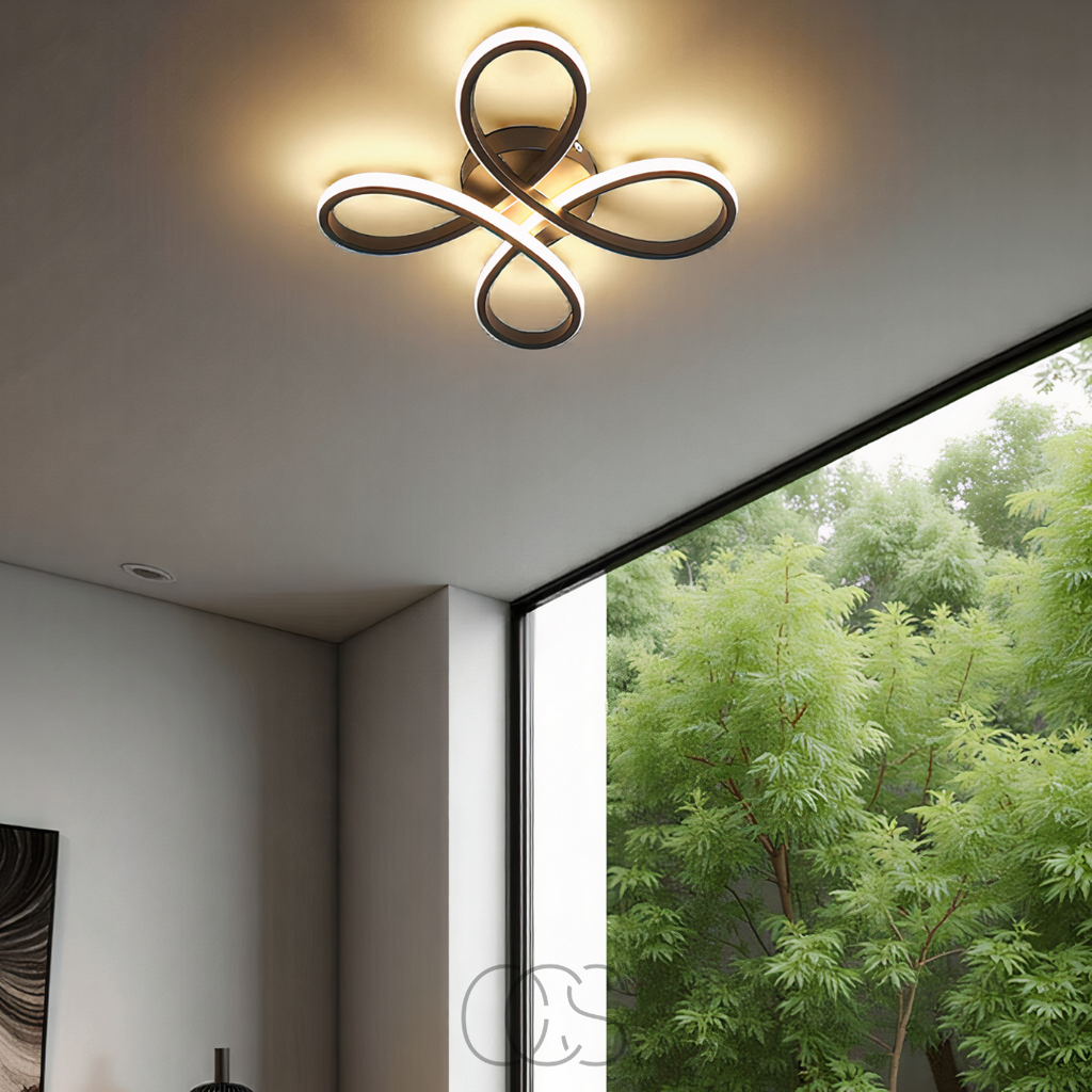 Vivrek – Lámpara de techo LED Klaver – Diseño moderno con función de atenuación atmosférica
