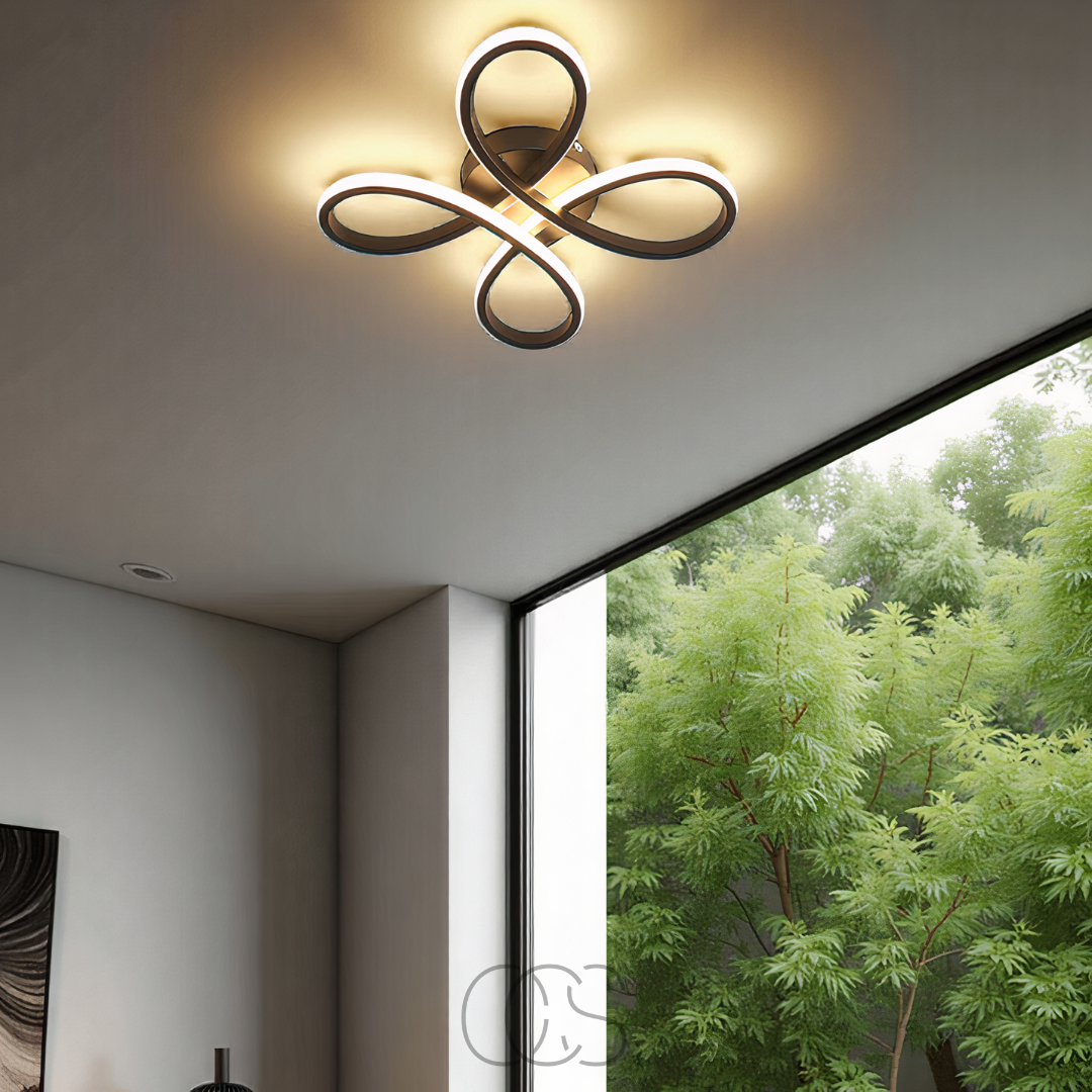 Vivrek – Lámpara de techo LED Klaver – Diseño moderno con función de atenuación atmosférica