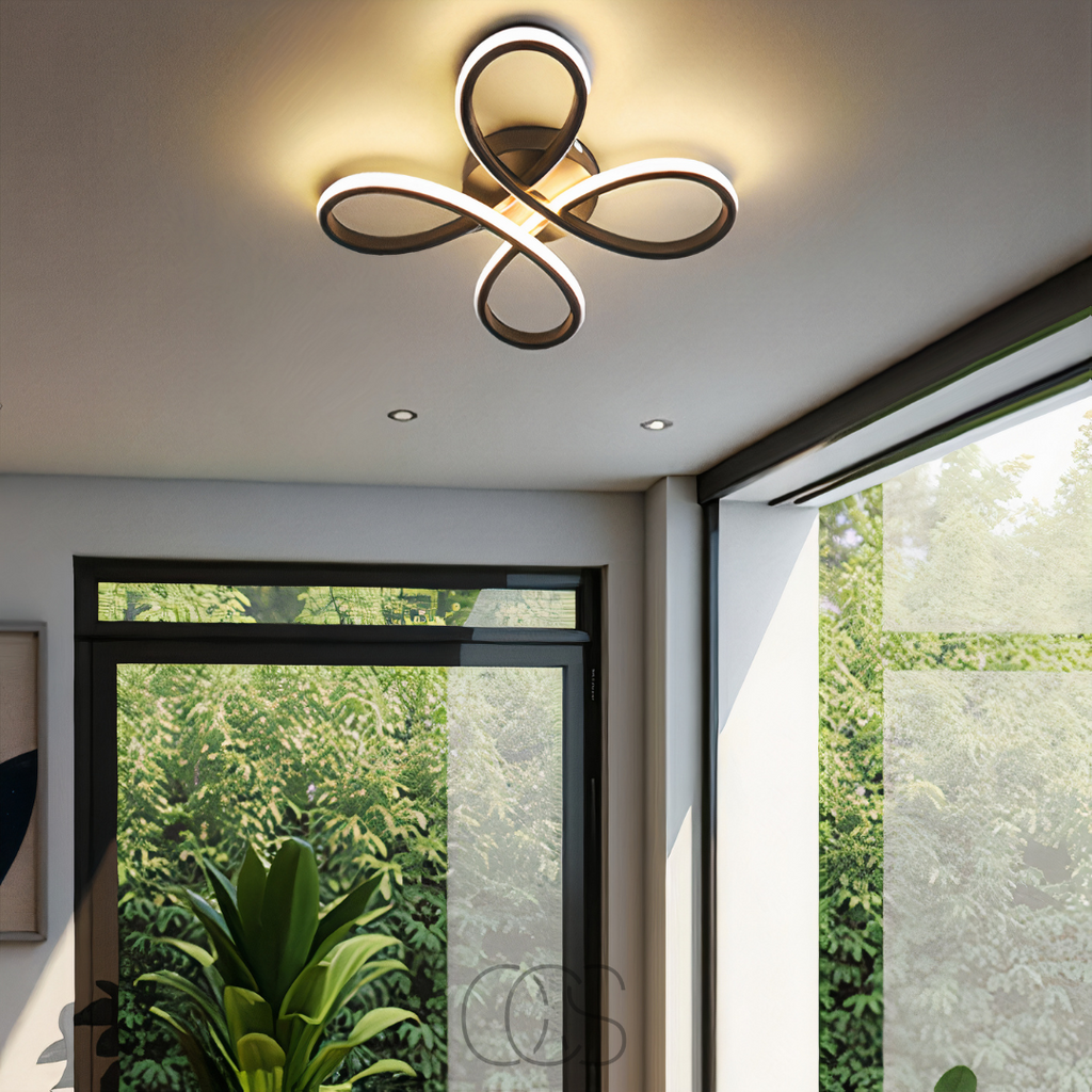 Vivrek – Lámpara de techo LED Klaver – Diseño moderno con función de atenuación atmosférica