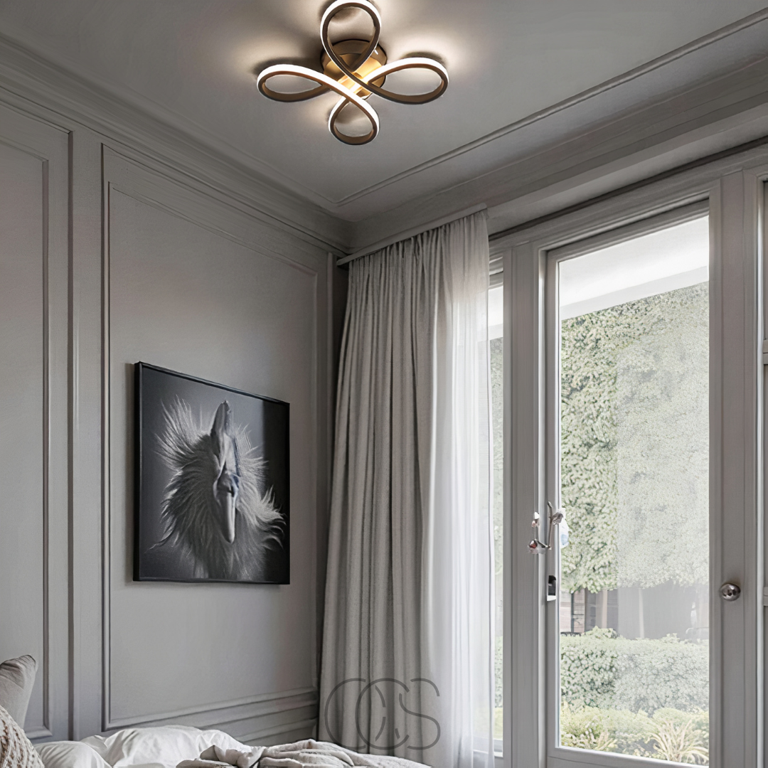 Vivrek – Lámpara de techo LED Klaver – Diseño moderno con función de atenuación atmosférica